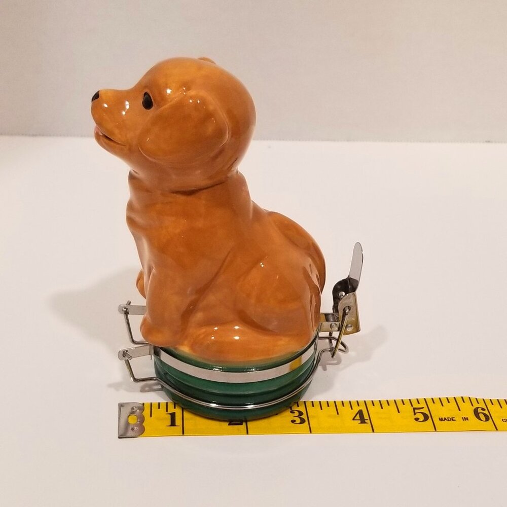 Contained Art Porcelain Puppy Trinket Box, EUC to LIKE NEW - Picture 6 of 7